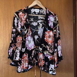 Knox Rose Black Floral Blouse